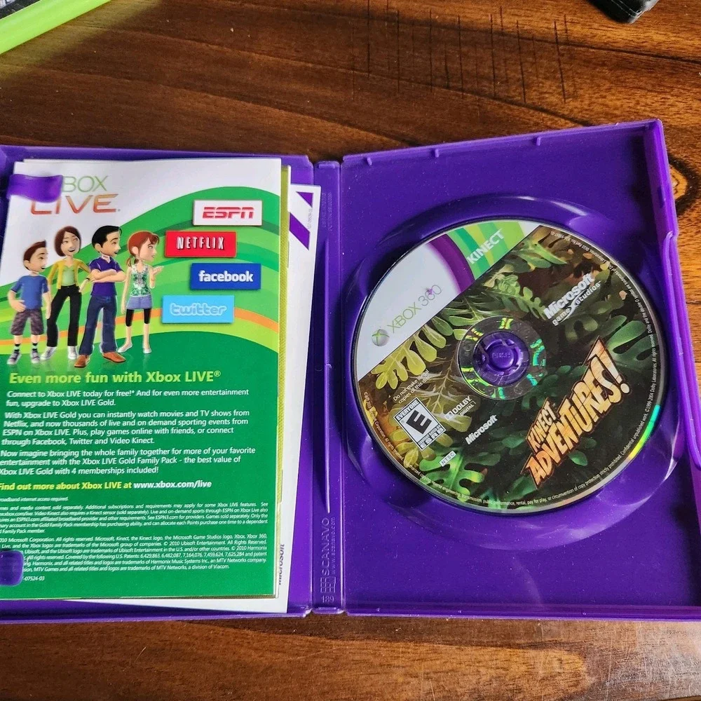 XBOX 360 KINECT ADVENTURES! Microsoft. Rated E. Video Game